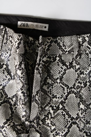 Дамски кожен панталон Zara, Размер L, Цвят Сив, Цена 24,00 лв.