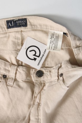 Дамски панталон Armani Jeans, Размер XS, Цвят Бежов, Цена 157,19 лв.