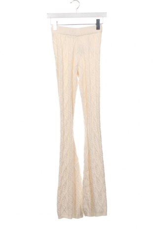 Pantaloni de femei Bershka, Mărime XS, Culoare Ecru, Preț 40,40 Lei
