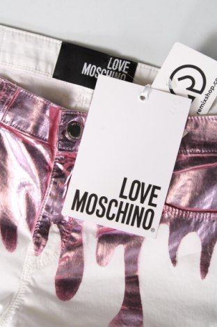 Damskie spodnie Love Moschino, Rozmiar S, Kolor Biały, Cena 387,19 zł