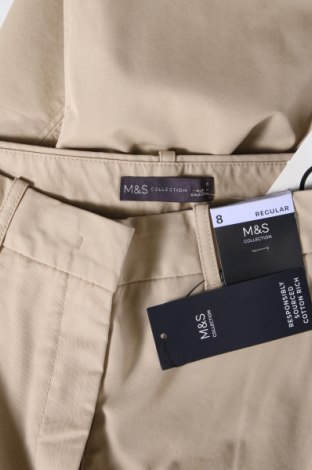 Дамски панталон Marks & Spencer, Размер S, Цвят Бежов, Цена 29,16 лв.