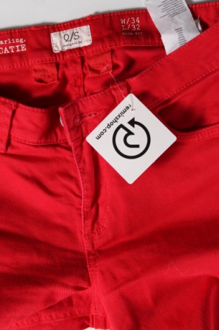 Damskie spodnie Q/S by S.Oliver, Rozmiar S, Kolor Czerwony, Cena 40,23 zł