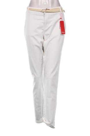 Γυναικείο παντελόνι S.Oliver, Μέγεθος XL, Χρώμα Λευκό, Τιμή 20,18 €