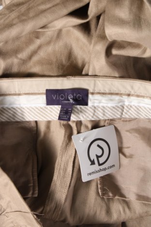 Pantaloni de femei Violeta by Mango, Mărime XL, Culoare Bej, Preț 74,35 Lei