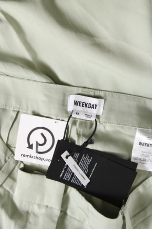 Γυναικείο παντελόνι Weekday, Μέγεθος L, Χρώμα Πράσινο, Τιμή 14,79 €