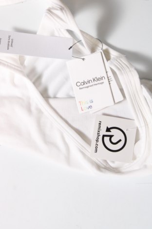 Damska koszulka na ramiączkach Calvin Klein, Rozmiar XXL, Kolor Biały, Cena 131,14 zł