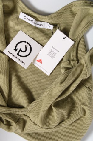Damska koszulka na ramiączkach Calvin Klein Jeans, Rozmiar M, Kolor Zielony, Cena 82,04 zł