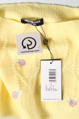 Γυναικείο αμάνικο μπλουζάκι Fashion Union, Μέγεθος XL, Χρώμα Κίτρινο, Τιμή 9,57 €
