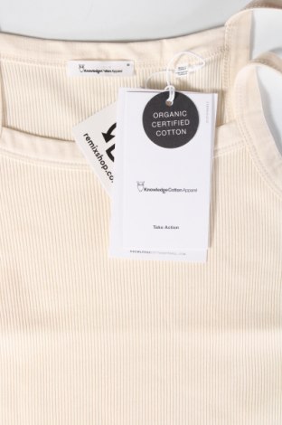 Damska koszulka na ramiączkach Knowledge Cotton Apparel, Rozmiar M, Kolor Beżowy, Cena 92,76 zł