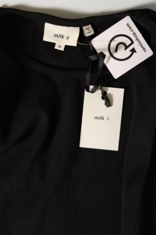 Γυναικείο αμάνικο μπλουζάκι Milk It, Μέγεθος L, Χρώμα Μαύρο, Τιμή 6,13 €