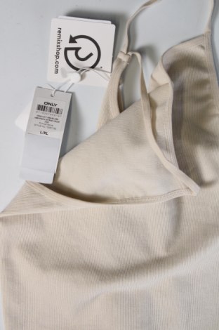 Γυναικείο αμάνικο μπλουζάκι ONLY, Μέγεθος L, Χρώμα  Μπέζ, Τιμή 4,73 €