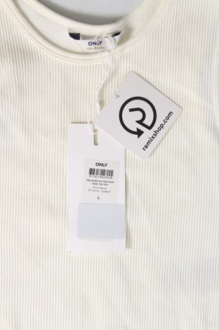 Γυναικείο αμάνικο μπλουζάκι ONLY, Μέγεθος L, Χρώμα Εκρού, Τιμή 9,05 €