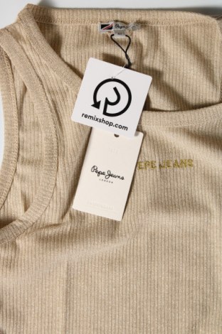 Γυναικείο αμάνικο μπλουζάκι Pepe Jeans, Μέγεθος XS, Χρώμα Χρυσαφί, Τιμή 18,22 €