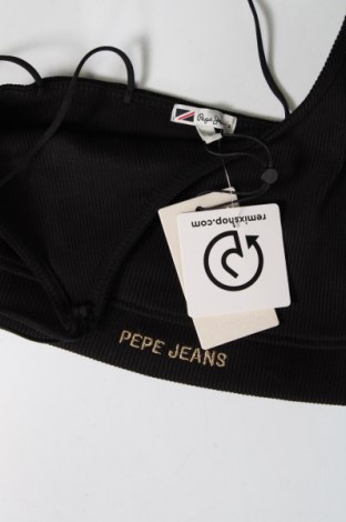 Γυναικείο αμάνικο μπλουζάκι Pepe Jeans, Μέγεθος M, Χρώμα Μαύρο, Τιμή 16,15 €
