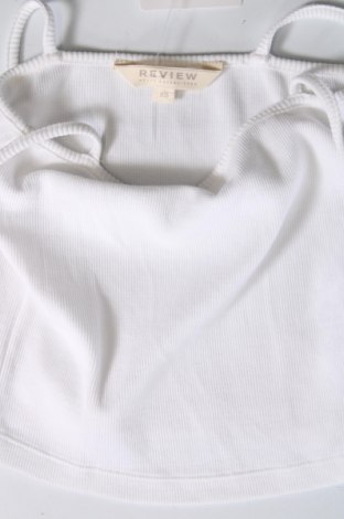 Γυναικείο αμάνικο μπλουζάκι Review, Μέγεθος XS, Χρώμα Λευκό, Τιμή 4,63 €