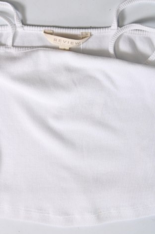 Γυναικείο αμάνικο μπλουζάκι Review, Μέγεθος S, Χρώμα Λευκό, Τιμή 4,63 €