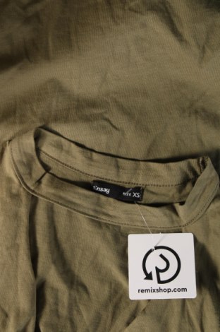 Damska koszulka na ramiączkach Sinsay, Rozmiar XS, Kolor Zielony, Cena 11,90 zł