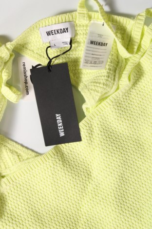 Γυναικείο αμάνικο μπλουζάκι Weekday, Μέγεθος L, Χρώμα Πράσινο, Τιμή 1,62 €