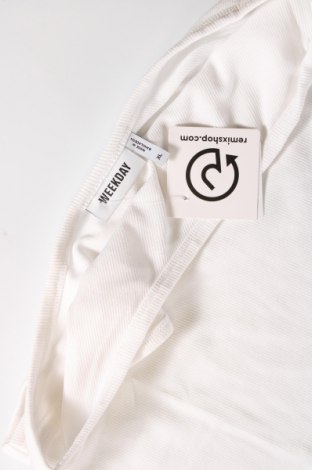 Γυναικείο αμάνικο μπλουζάκι Weekday, Μέγεθος XL, Χρώμα Λευκό, Τιμή 6,43 €
