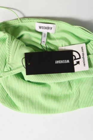 Tricou de damă Weekday, Mărime XS, Culoare Verde, Preț 69,08 Lei