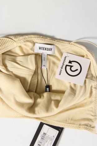 Γυναικείο αμάνικο μπλουζάκι Weekday, Μέγεθος XS, Χρώμα Κίτρινο, Τιμή 6,82 €