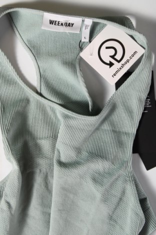 Γυναικείο αμάνικο μπλουζάκι Weekday, Μέγεθος L, Χρώμα Πράσινο, Τιμή 5,63 €