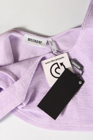 Γυναικείο αμάνικο μπλουζάκι Weekday, Μέγεθος S, Χρώμα Βιολετί, Τιμή 6,82 €