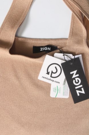 Γυναικείο αμάνικο μπλουζάκι Zign, Μέγεθος L, Χρώμα  Μπέζ, Τιμή 14,95 €