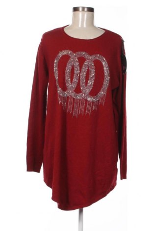 Дамски пуловер, Размер 3XL, Цвят Червен, Цена 29,00 лв.