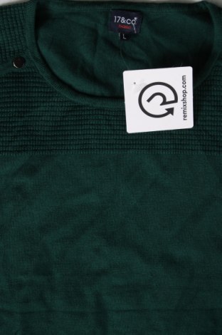 Дамски пуловер 17 & Co., Размер L, Цвят Зелен, Цена 29,00 лв.