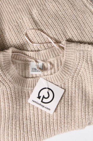 Γυναικείο πουλόβερ 17 & Co., Μέγεθος L, Χρώμα  Μπέζ, Τιμή 5,20 €