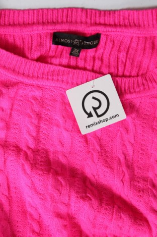 Γυναικείο πουλόβερ Almost Famous, Μέγεθος 3XL, Χρώμα Ρόζ , Τιμή 15,43 €