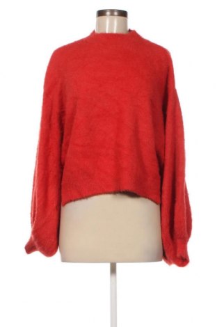 Дамски пуловер Bershka, Размер M, Цвят Червен, Цена 13,05 лв.