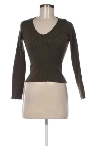 Дамски пуловер Bershka, Размер M, Цвят Зелен, Цена 13,05 лв.