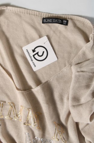 Γυναικείο πουλόβερ Blind Date, Μέγεθος M, Χρώμα  Μπέζ, Τιμή 2,69 €