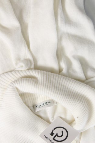 Дамски пуловер Canda, Размер S, Цвят Бял, Цена 7,25 лв.