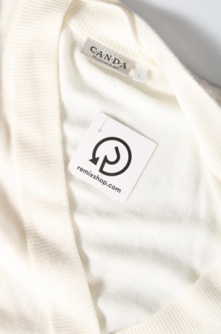 Γυναικείο πουλόβερ Canda, Μέγεθος L, Χρώμα Λευκό, Τιμή 6,28 €