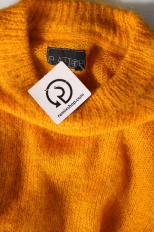 Дамски пуловер Flat Top, Размер L, Цвят Жълт, Цена 11,31 лв.