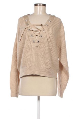 Дамски пуловер H&M Divided, Размер L, Цвят Бежов, Цена 6,96 лв.