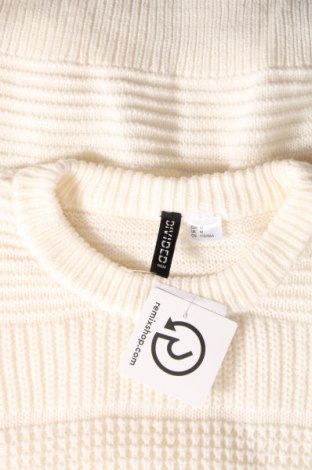 Γυναικείο πουλόβερ H&M Divided, Μέγεθος M, Χρώμα Λευκό, Τιμή 6,82 €