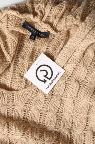Γυναικείο πουλόβερ Hers & Mine, Μέγεθος M, Χρώμα  Μπέζ, Τιμή 16,39 €