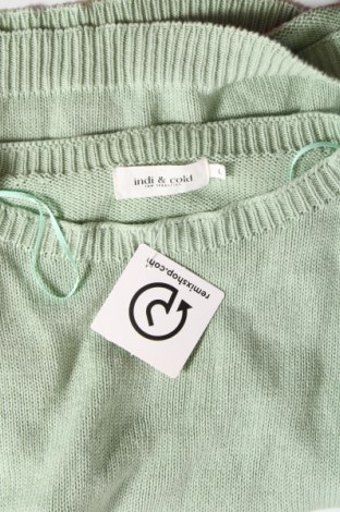 Γυναικείο πουλόβερ Indi & cold, Μέγεθος L, Χρώμα Πράσινο, Τιμή 13,42 €