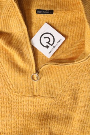 Дамски пуловер Laura Torelli, Размер M, Цвят Жълт, Цена 6,67 лв.