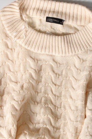 Дамски пуловер Laura Torelli, Размер XL, Цвят Екрю, Цена 29,00 лв.