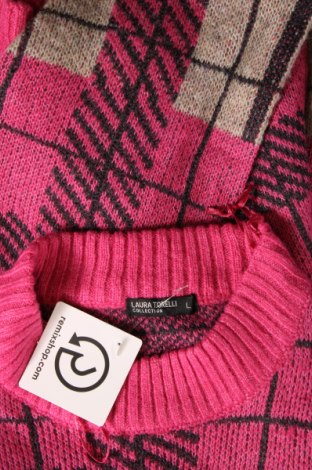Дамски пуловер Laura Torelli, Размер L, Цвят Многоцветен, Цена 10,44 лв.