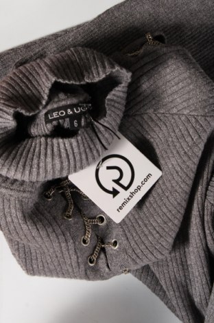Γυναικείο πουλόβερ Leo & Ugo, Μέγεθος S, Χρώμα Γκρί, Τιμή 6,96 €