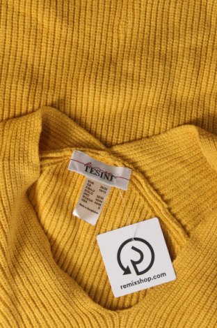 Дамски пуловер Linea Tesini, Размер M, Цвят Жълт, Цена 11,07 лв.