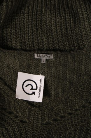 Дамски пуловер Liz Devy, Размер L, Цвят Зелен, Цена 13,05 лв.