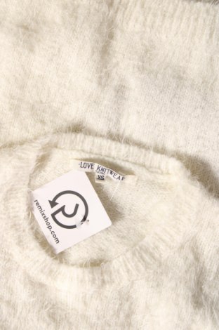 Damenpullover Love Knitwear, Größe XS, Farbe Weiß, Preis 8,42 €
