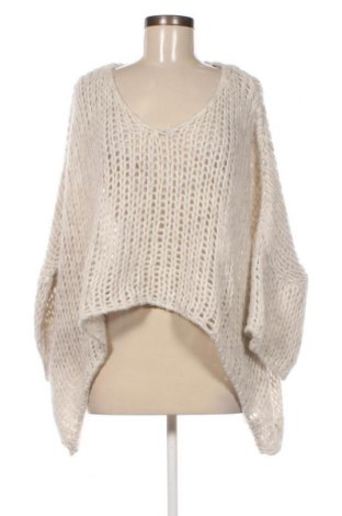 Γυναικείο πουλόβερ Made In Italy, Μέγεθος L, Χρώμα Λευκό, Τιμή 7,18 €